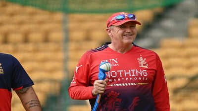RCB head coach Andy Flower (ANI Photo) 'I would be very surprised': Dinesh Karthik doubts Andy Flower will leave RCB for England Test coaching role