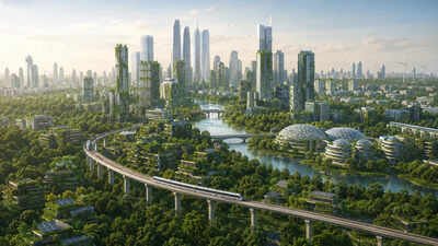 Representative image of the city (AI-generated) Bharat Future City: How long till you can live in Telangana's futuristic city?