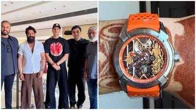 Rishab Rikhiram Sharma's Rs 35.88 lakh Jacob & Co. Ram Janmabhoomi watch steals the spotlight as he poses with the Ramayana team Rishab Rikhiram Sharma's Rs 35.88 lakh Jacob & Co. Ram Janmabhoomi watch steals the spotlight as he poses with the Ramayana team