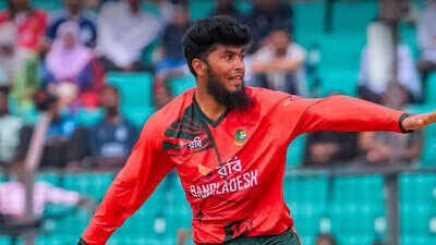 Rishad Hossain (Pic credit: X) ZIM vs BAN 2nd T20I: Rishad Hossain stars as Bangladesh thrash Zimbabwe to level T20I series