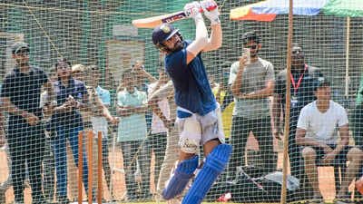 Rohit Sharma during a training session at Shivaji Park, Dadar, in Mumbai. (File Photo) IND vs ENG: Rohit Sharma undertakes match-simulation in nets ahead of ODI series opener