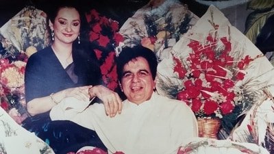 Saira Banu with Dilip Kumar.