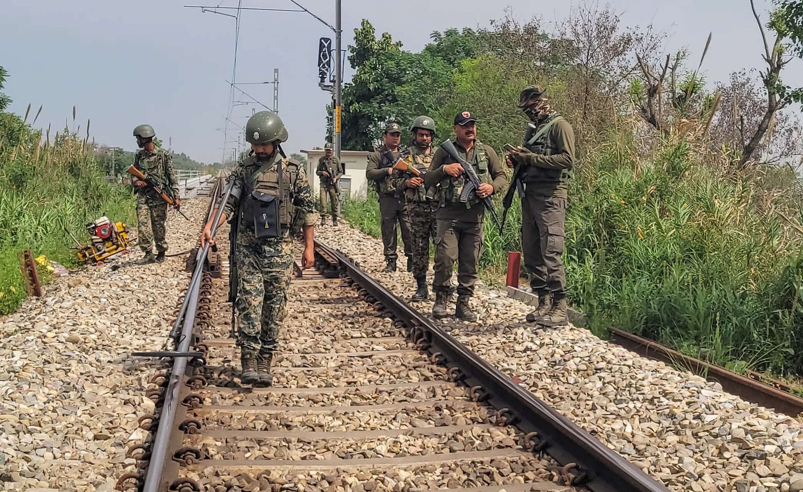 Samba, Apr 28 (ANI): A search operation is underway on a railway track following...