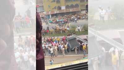 Mahua Moitra alleged that BJP workers threw eggs and vegetables at her office. Mahua Moitra alleges eggs thrown by ‘BJP goons’ outside her office, shares video