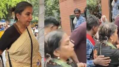 Shabana Azmi falls ill, suffers dizziness during protests at jantar Mantar, viral video shows her being safely escorted to the security cabin - WATCH