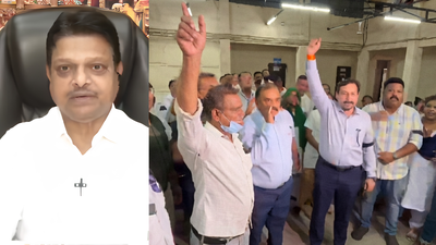 Shiv Sena corporator (L) was arrested for assaulting two doctors at a civic hospital. Hospital staff protested the unjustified assault and demanded his disqualification (R) Dombivli hospital assault: Doctors treat arrested Shiv Sena corporator even as colleagues protest outside ICU