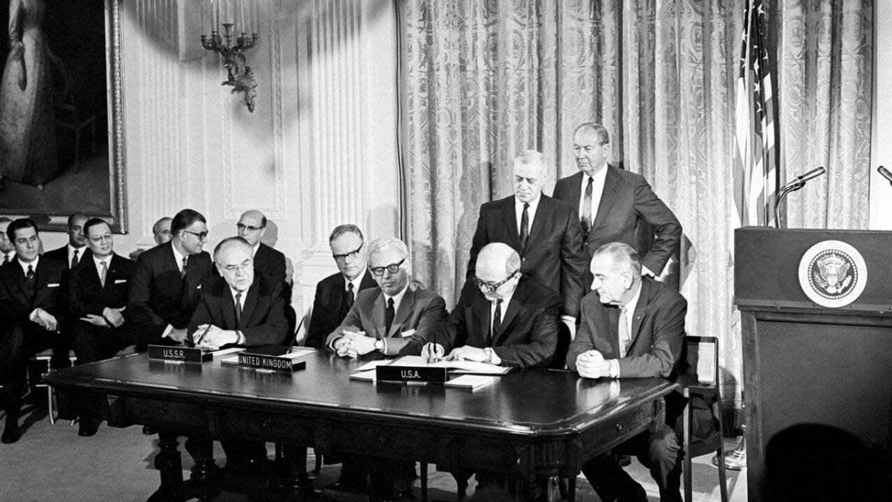Signing of the outer space treaty