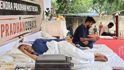 Sonam Wangchuk's hunger strike (Photo: Abhijeet Dipke X) 'Accountability in education': Sonam Wangchuk's hunger strike enters day 7 with fresh appeal to govt