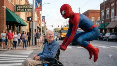 “I got you”: Spider-Man springs into action to help wheelchair-bound man cross a busy Jonesboro intersection: Who is he actually?
