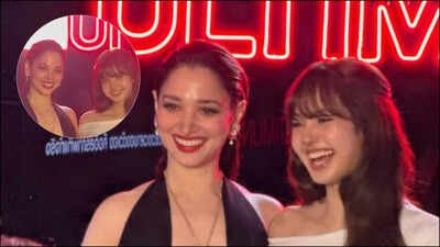 Tamannaah and Lisa from Blackpink recently met for the first time at a launch event in Bangkok in contrasting black and while outfits. BLACKPINK’s Lisa and Tamannaah Bhatia stun at Bangkok beauty event: Stun crowd with contrasting outfits
