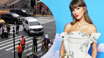 Taylor Swift and Travis Kelce wedding: Bride arrives at Madison Square Garden; welcomed by hoots and cheers from fans - WATCH