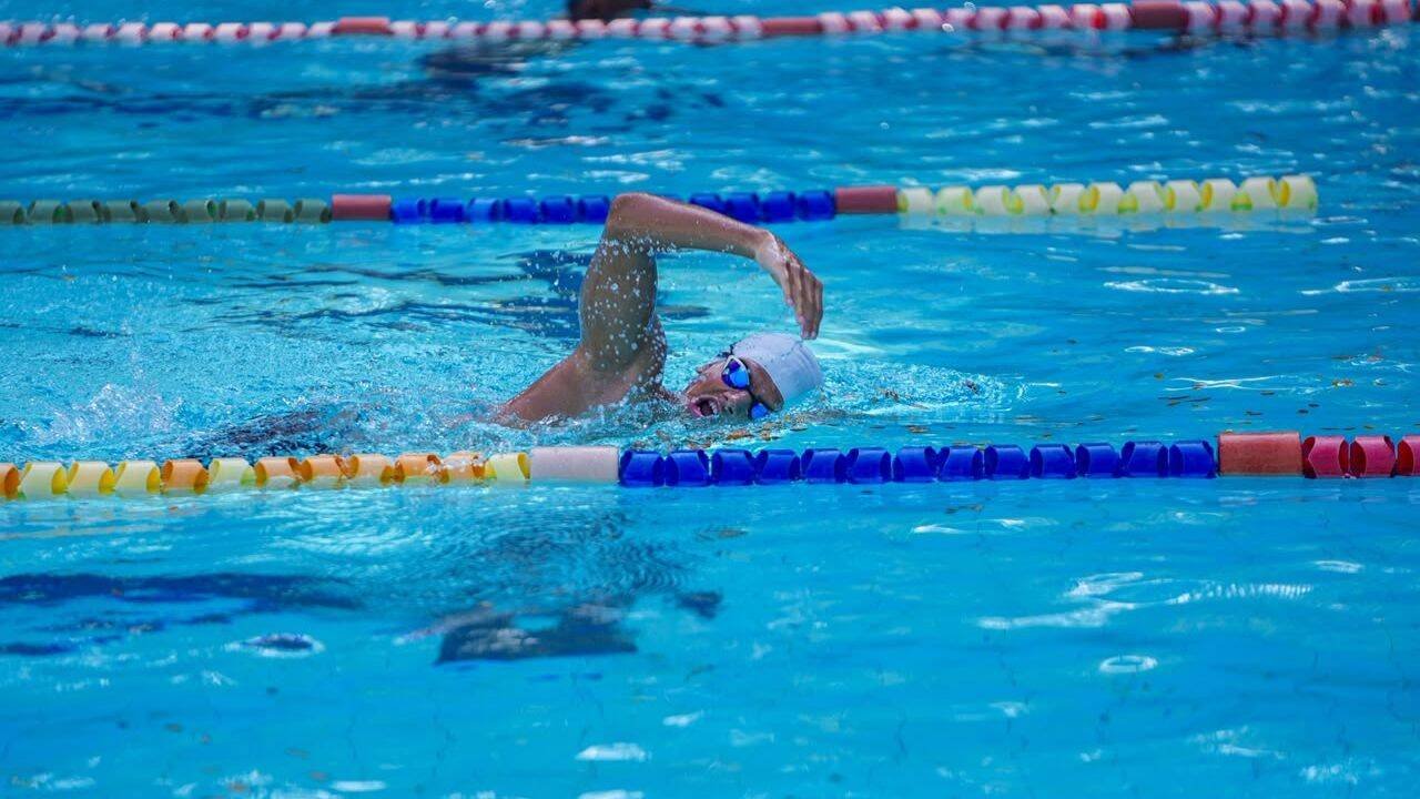 Tejas Nandakumar in the pool (Special Arrangements)