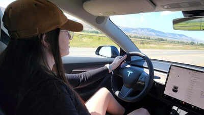 Representative image Tesla driver caught asleep at 100 km/h with two kids in car: How a pair of sunglasses ‘fooled’ the self driving feature