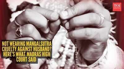 Representative image Not wearing Mangalsutra cruelty against husband? Madras High Court's verdict which ended this marriage said, "Removal of thali chain is often treated as..."