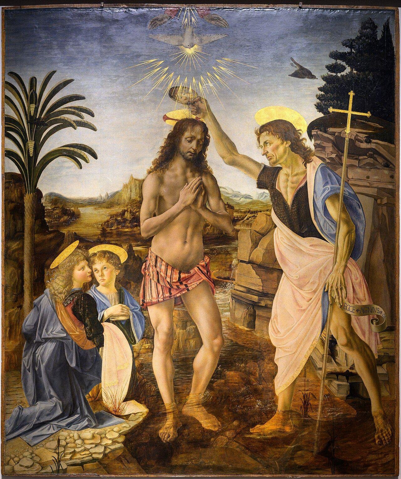 The Baptism of Christ (Verrocchio and Leonardo)