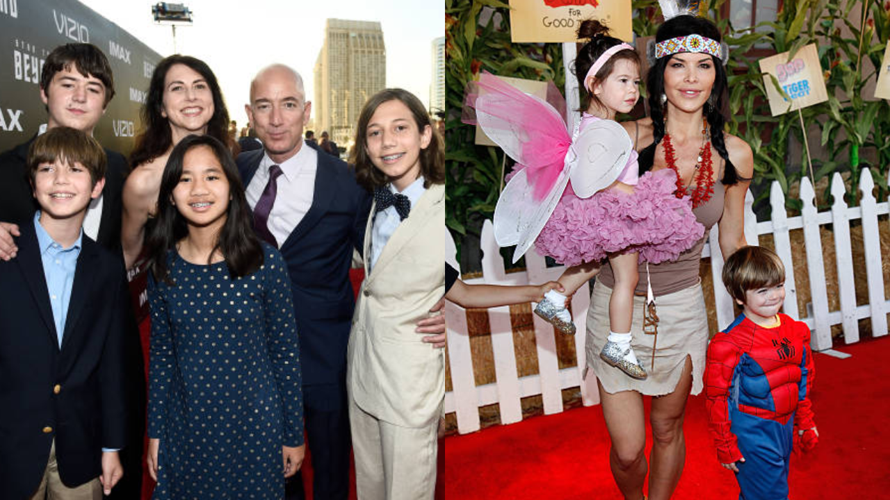The couple's wedding was attended as a blended family of both their children