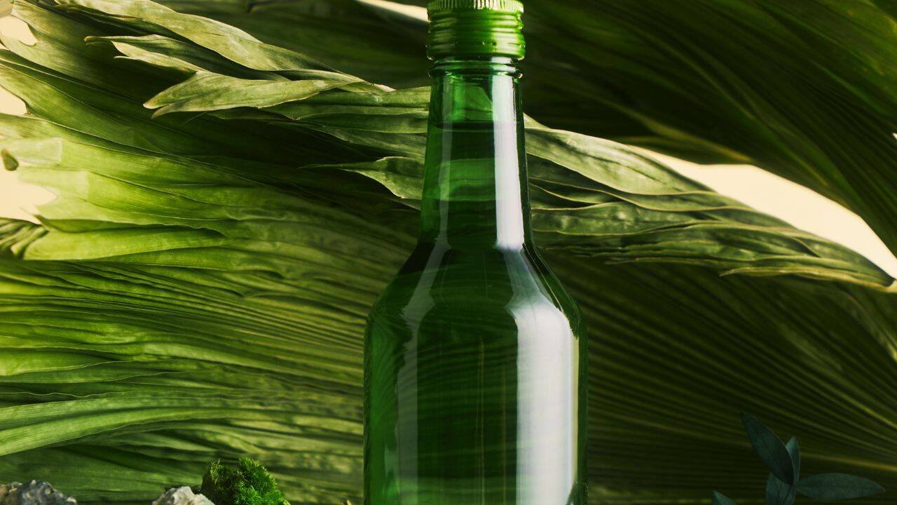 The green bottle quintessentially represents Soju