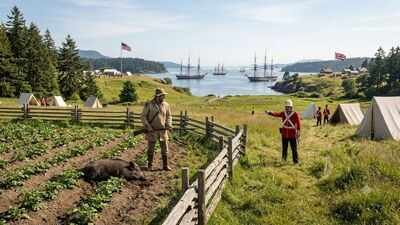 PC: AI Generated The pig that almost started a war: How a pig shot in 1859 turned a San Juan Island farm dispute into a 12-year Britain-America standoff