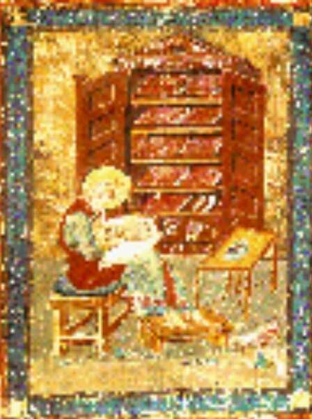 ​This eighth-century Codex Amiatinus illustration depicts Ezra, but many scholars believe it also represents Cassiodorus.