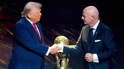 Donald Trump and FIFA president Gianni Infantino (AP Photo) 'Made the right decision': Donald Trump confirms he asked FIFA to review Folarin Balogun decision