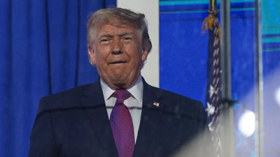 File photo: US President Donald Trump (Picture credit: AP) Year after calling India 'dead economy', Donald Trump says country 'doing very well at 7-8%'