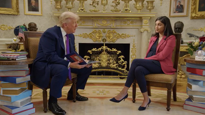 The episode, released on Friday after being pre-recorded in mid-June in the Oval Office, featured Trump reading Presidents Play!, a children's book published by the White House Historical Association 'I don't know if I look good in a bathing suit': Trump cracks jokes on Usha Vance's podcast for kids
