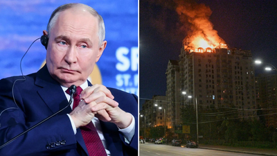 The timing has fuelled speculation that Moscow is seeking to send a message ahead of Zelenskyy's meetings with Nato partners (Photo credit: AP) Putin unleashes 'night of horror' on Ukraine, 17 killed; message for Nato ahead of key meet?