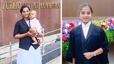 V. Sripathy with her daughter. Just 2 days after giving birth, she travelled 200 km for an exam: The story of Tamil Nadu’s first tribal woman civil judge