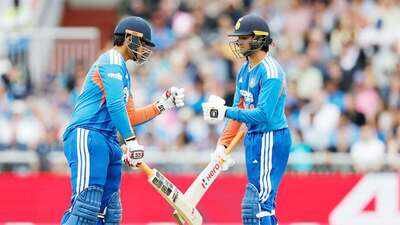 Abhishek Sharma and Vaibhav Sooryavanshi (BCCI Photo) 'Samne jayegi ki piche maaru?': Abhishek Sharma and 15-year-old Vaibhav Sooryavanshi's on-field chat goes viral - WATCH