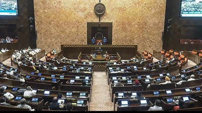 File photo: Rajya Sabha proceedings during the Monsoon Session of Parliament Amid opposition walkout, Rajya Sabha gives approval to Vande Mataram bill