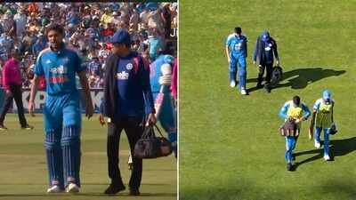 Injury scare for India: Shubman Gill walks off retired hurt in England ODI