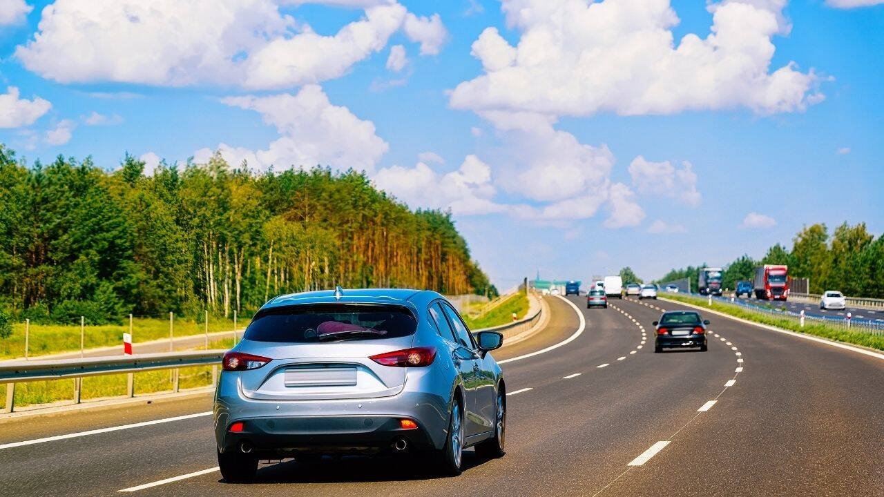 Vehicles on the road