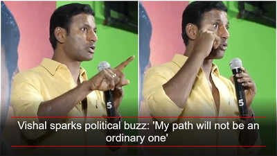 Vishal sparks political buzz: 'My path will not be an ordinary one,' says 'Magudam' star Vishal sparks political buzz: 'My path will not be an ordinary one,' says 'Magudam' star