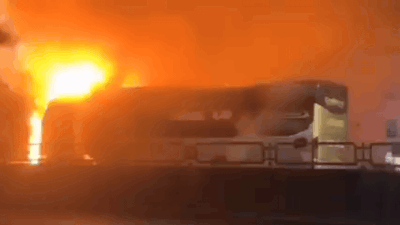 Watch: Vietnam sleeper bus with passengers inside bursts into flames; 7 killed