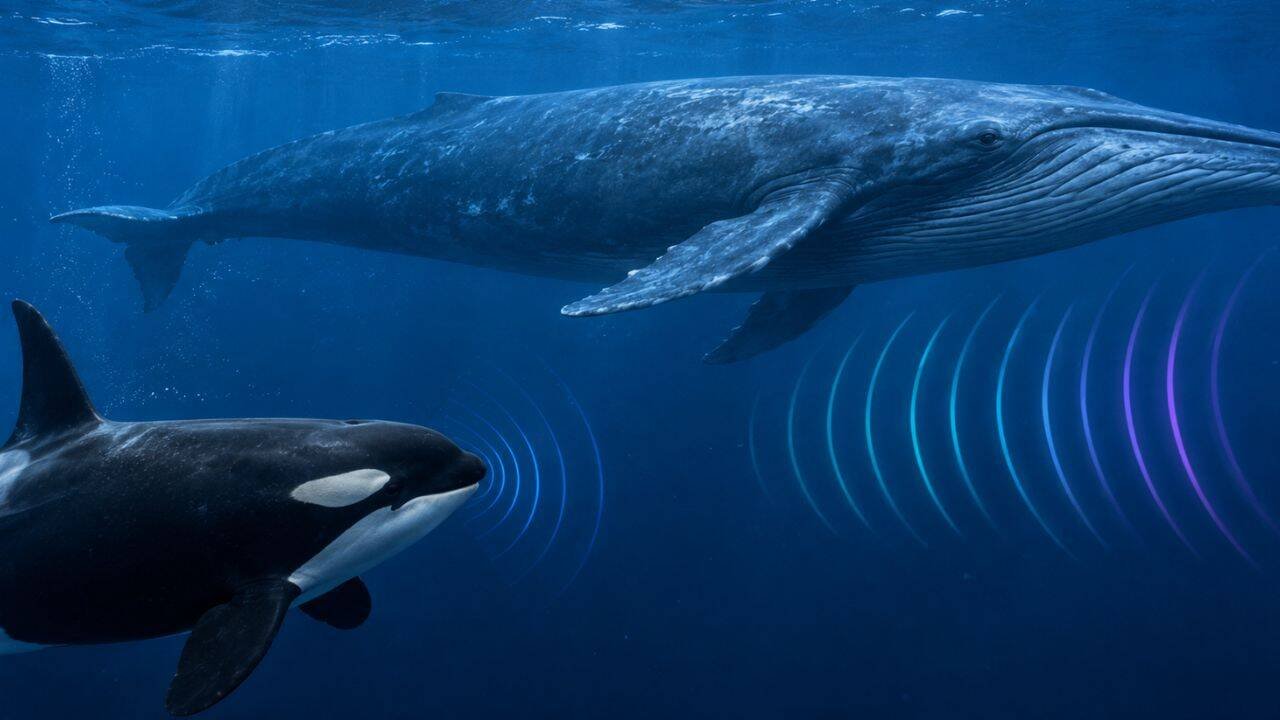 What sound camouflage is and what the study discovered about blue whales