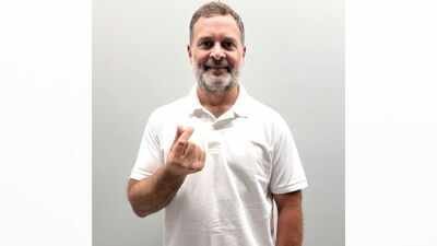 Rahul Gandhi uses viral Korean finger heart trend to wish Friendship day (Image/Instagram) 'Still a student, learning every day': Rahul Gandhi's Gen Z-style Friendship Day wish