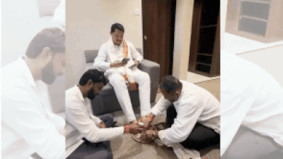 Chandrashekhar Bawankule took a swipe at the Congress over what he described as its "culture". ‘Culture of Congress leaders’: BJP minister slams Nana Patole feet-washing video