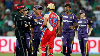 RCB vs KKR match in Bengaluru (Image: Agencies) Ex-ICC umpire recalls Kohli-Gambhir's IPL spat, says 'there's a limit that shouldn't be crossed'