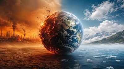 image AI generated Scientists say global warming is accelerating: Here's why the world could reach the 1.5°C climate limit sooner than expected