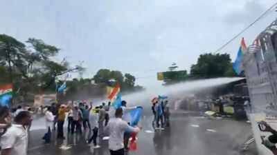 The protesters gathered at Gandhi Maidan before marching towards the CM's residence. 'Many friends yet to return': Patna students restart protest over NEET stir crackdown