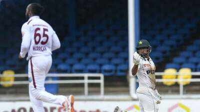 Pakistan captain Babar Azam once again missed out on a Test century. WI vs PAK 2nd Test: Babar Azam's wait for Test century continues; Pakistan on brink of victory vs West Indies