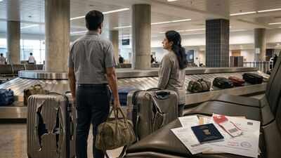 AI generated image used for representative purpose Bags ripped open, belongings missing: American Airlines told to pay Rs 3.61 lakh to Delhi couple