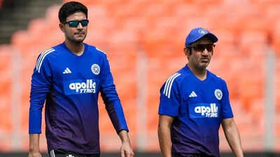 India's captain Shubman Gill, (left), and head coach Gautam Gambhir during a training session. (PTI Photo) India vs Sri Lanka: Captain Shubman Gill's time to take centrestage