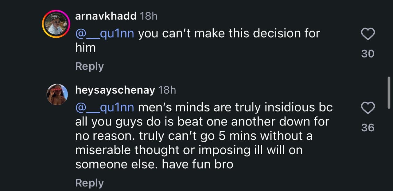 Lewis Hamilton's comment section