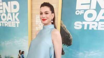 Anne Hathaway faced 'fake pregnancy' rumors online after attending the LA premiere for 'The End of Oak Street'. However, the actress had her own hilarious way of addressing the bizzare rumors online in a new social media post. (Instagram) Anne Hathaway hilariously addresses bizarre rumours of fake pregnancy: ‘Fake hair, real bump'