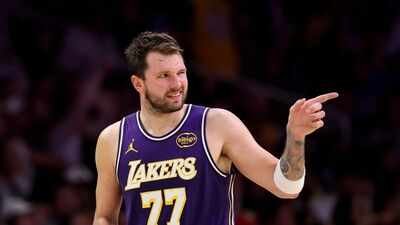Luka Doncic. Image via: Allen J. Schaben/ Getty Images Luka Doncic receives heartfelt two-word reaction from Lakers boss after blockbuster franchise deal
