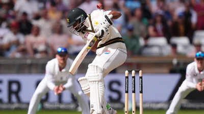 Pakistan's Ali Usman is struck on the shoulder from the bowling of England's Jofra Archer ‘Blown away and hammered’: Ex-England captain says Pakistan lack ‘spirit’ after embarrassing defeat