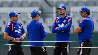 L-R: Ajit Agarkar, Gautam Gambhir, Shubman Gill, and Sitanshu Kotak. (PTI Photo) How Bangladesh's loss to Australia boosts India's WTC final hopes