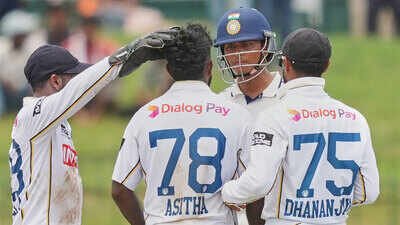 India's Yashasvi Jaiswal, second right, and Sri Lanka's Asitha Fernando (78) exchange words. (AP Photo) ‘If you can’t take it back, don’t say it’: Ajay Jadeja’s blunt message to Yashasvi Jaiswal after Asitha Fernando spat