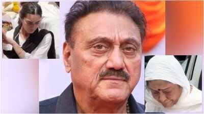 Karishma Kohli carries father Kuku Kohli's mortal remains, Aruna Irani breaks down at funeral; heartbreaking visuals went viral